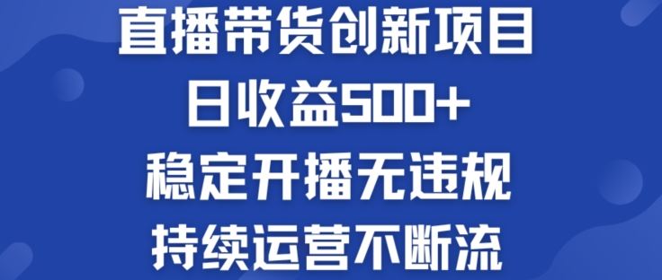 淘宝无人直播带货创新项目：日收益500+  稳定开播无违规  持续运营不断流【揭秘】-琴书聊项目