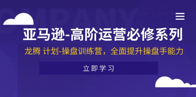 （11625期）亚马逊-高阶运营必修系列，龙腾 计划-操盘训练营，全面提升操盘手能力-琴书聊项目