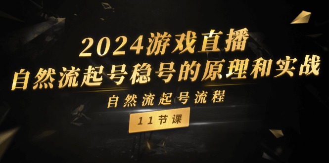 2024游戏直播自然流起号稳号的原理和实战，自然流起号流程（11节）-琴书聊项目