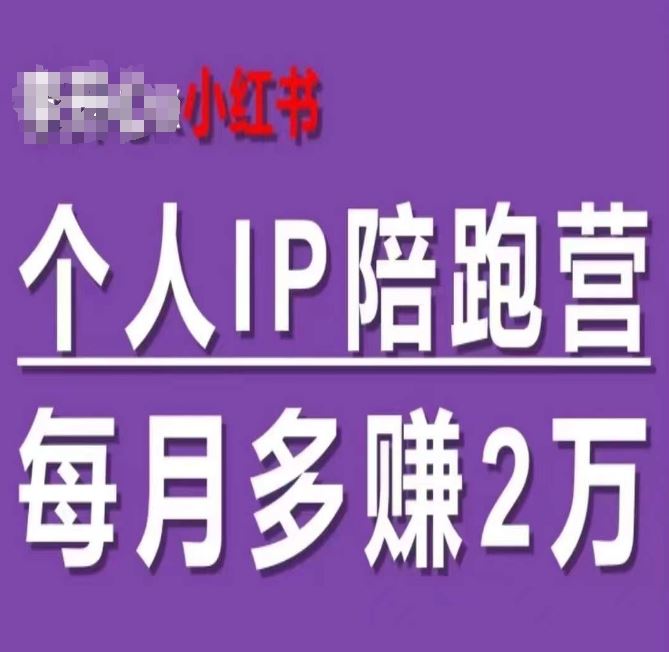 小红书个人IP陪跑营，60天拥有自动转化成交的双渠道个人IP，每月多赚2w-琴书聊项目