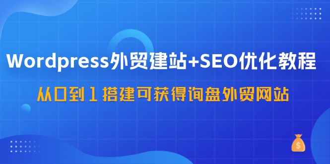 （11911期）WordPress-外贸建站+SEO优化教程：从0到1搭建可获得询盘外贸网站-57节课-琴书聊项目