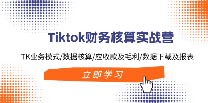 （11978期）Tiktok财务核算实战营：TK业务模式/数据核算/应收款及毛利/数据下载及报表-琴书聊项目