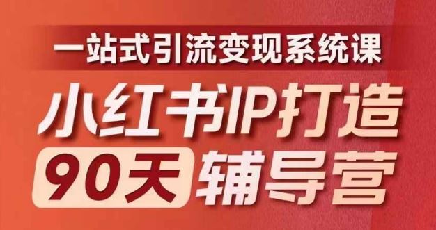 小红书IP打造90天辅导营(第十期)​内容全面升级，一站式引流变现系统课-琴书聊项目