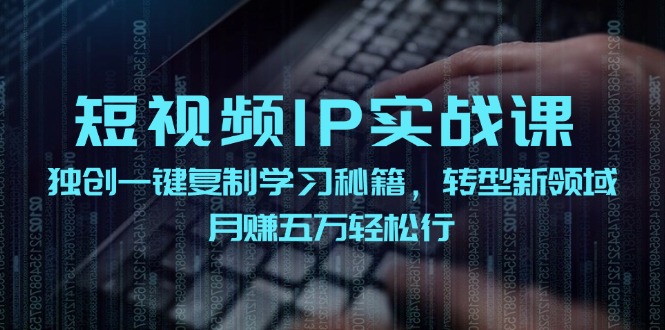 短视频IP实战课,独创一键复制学习秘籍,转战新领域,月赚五万轻松行-琴书聊项目