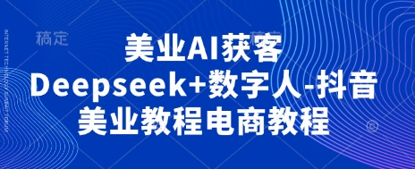 美业AI获客Deepseek+数字人-抖音美业教程电商教程-琴书聊项目