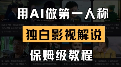 用AI做第一人称独白影视解说，手把手教学，保姆级教程-琴书聊项目