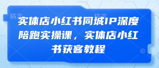 实体店小红书同城IP深度陪跑实操课，实体店小红书获客教程-琴书聊项目