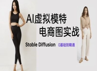 AI虚拟模特电商图实战，AI绘画Stable Diffusion 0基础到精通-琴书聊项目