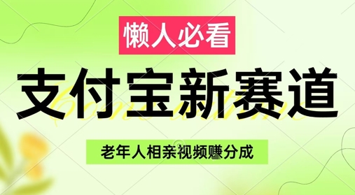 支付宝新赛道，利用老年人相亲视频，挣分成收益，轻松月入过W，操作简单-琴书聊项目