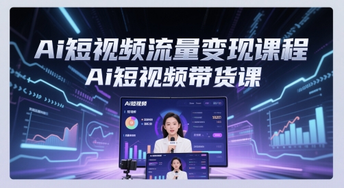 Ai短视频流量变现课程，Ai短视频带货课-琴书聊项目