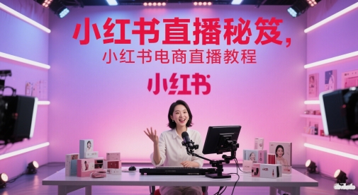 小红书直播秘笈，小红书电商直播教程-琴书聊项目
