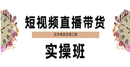 短视频直播带货实操班，实体商家逆袭之路-琴书聊项目