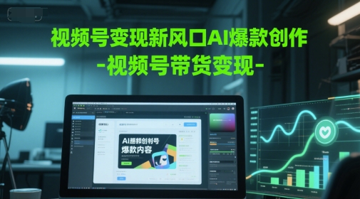 视频号变现新风口AI爆款创作-视频号带货变现-琴书聊项目