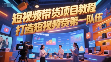 短视频带货项目教程，打造短视频带货第一队伍-琴书聊项目