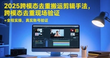 2025跨模态去重搬运剪辑手法，跨模态去重现场验证 +全程实操，真实账号验证-琴书聊项目