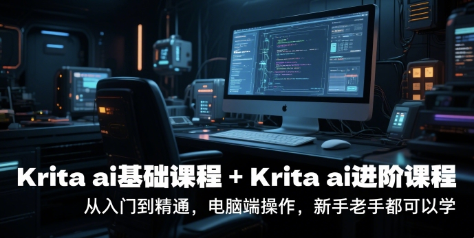 krita ai基础课程+Krita ai进阶课程，从入门到精通，电脑端操作，新手老手都可以学-琴书聊项目