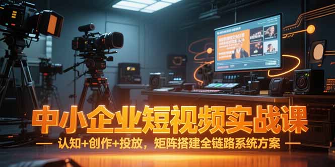 中小企业短视频实战课，认知+创作+投放，矩阵搭建全链路系统方案-琴书聊项目