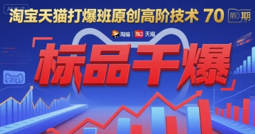 淘宝天猫打爆班原创高阶技术第70期:标品干爆