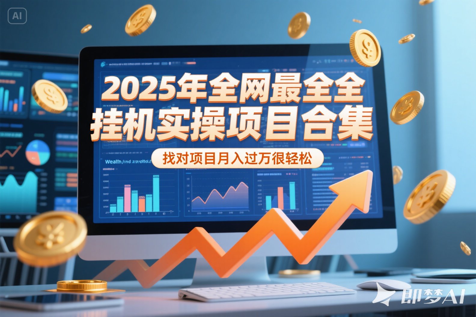 2025年挂机实操项目实操演练，挂机类型，AI直播类型，轻资产创业类型…-琴书聊项目