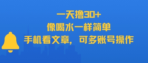 一天撸30+，像喝水一样简单，手机看文章，可多账号操作-琴书聊项目