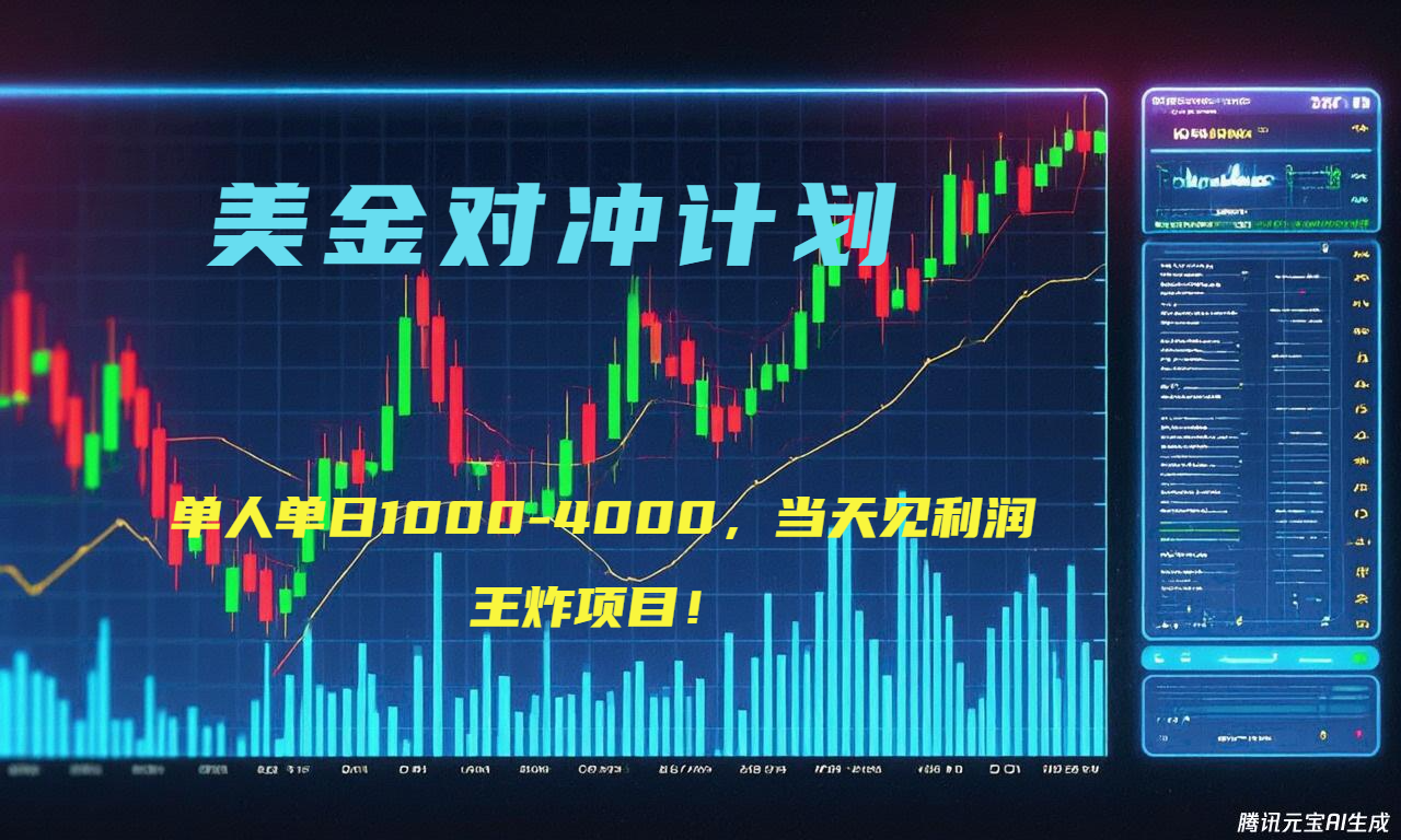 2025年最暴力项目“美金先登计划”最新最强对冲战法，每日实际收益1K-4K-琴书聊项目