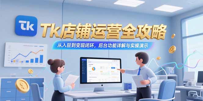 Tk店铺运营全攻略，从入驻到变现闭环，后台功能详解与实操演示-琴书聊项目