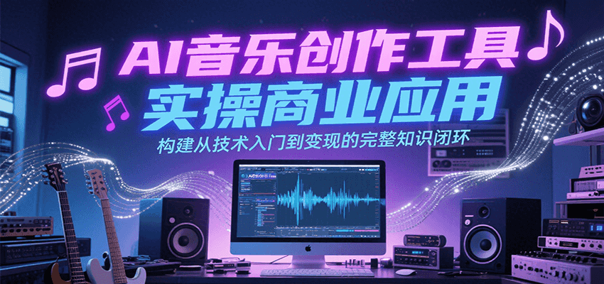 AI音乐创作工具实操商业应用，构建从技术入门到变现的完整知识闭环-琴书聊项目