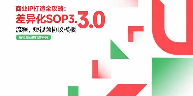 商业IP打造全攻略：差异化SOP3.0流程，短视频协议模板，婚恋项目实战案例-琴书聊项目