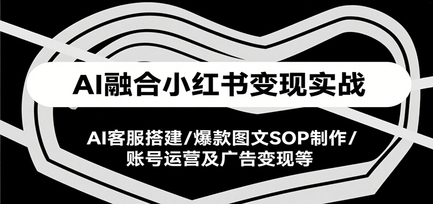 AI融合小红书变现实战课，AI客服搭建/爆款图文SOP制作/账号运营及广告变现等-琴书聊项目