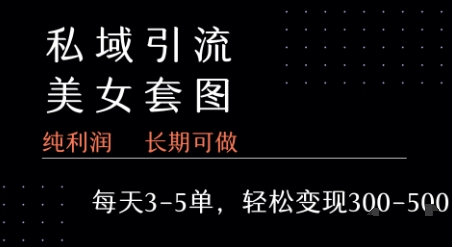 私域卖套图每天3-5单 每单利润99-2张+-琴书聊项目