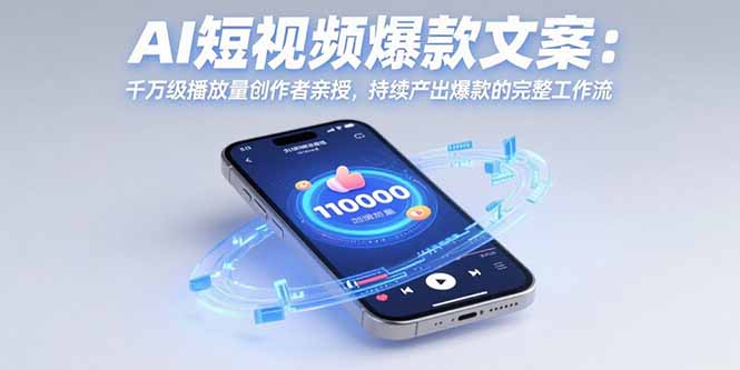 AI短视频爆款文案：千万级播放量创作者亲授，持续产出爆款的完整工作流-琴书聊项目