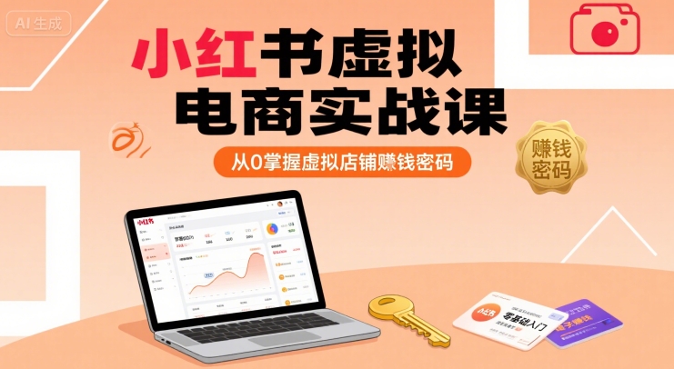 小红书虚拟电商实战课，从0掌握虚拟店铺賺钱密码(更新)-琴书聊项目
