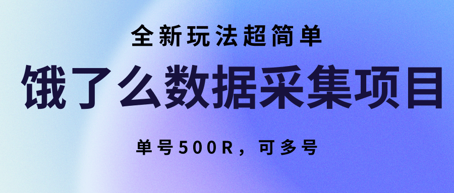 饿了么数据采集项目，全新玩法超简单，单号500R，可多号-琴书聊项目