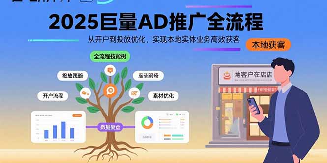 2025巨量AD推广全流程，从开户到投放优化，实现本地实体业务高效获客-琴书聊项目