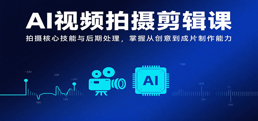 AI视频拍摄剪辑课，拍摄核心技能与后期处理，掌握从创意到成片制作能力-琴书聊项目