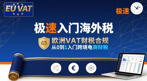 极速入门海外税，欧洲VAT财税合规，从0到1入门跨境电商财税-琴书聊项目