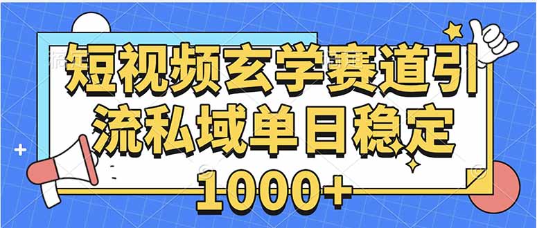 玄学赛道引流私域变现单日稳定1000+教程-琴书聊项目