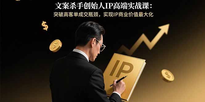 文案杀手创始人IP高端实战课：突破高客单成交瓶颈，实现IP商业价值最大化-琴书聊项目