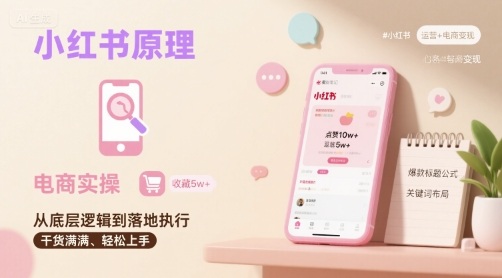 小红书原理以及详细实操流程，小红书电商教程-琴书聊项目