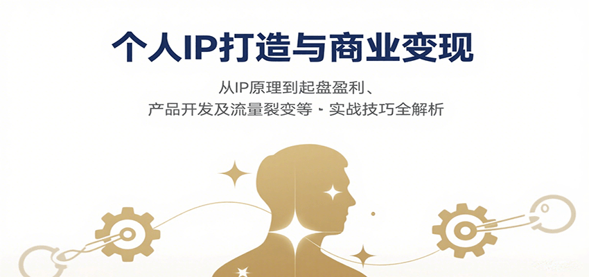 个人IP打造与商业变现，从IP原理到起盘盈利、产品开发及流量裂变等实战技巧全解析-琴书聊项目