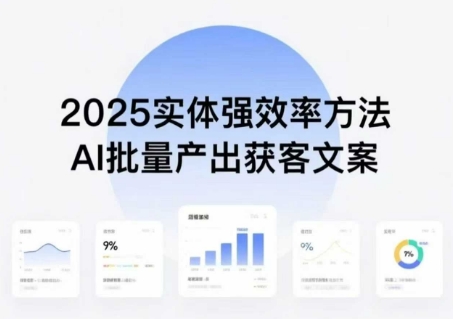 实体强效率方法：AI批量产出获客文案，2025年普通人拥抱AI，实现实体创收-琴书聊项目