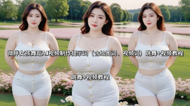 微胖女孩舞蹈AI视频制作提示词(含绘图词、视频词) 跳舞+视频教程-琴书聊项目
