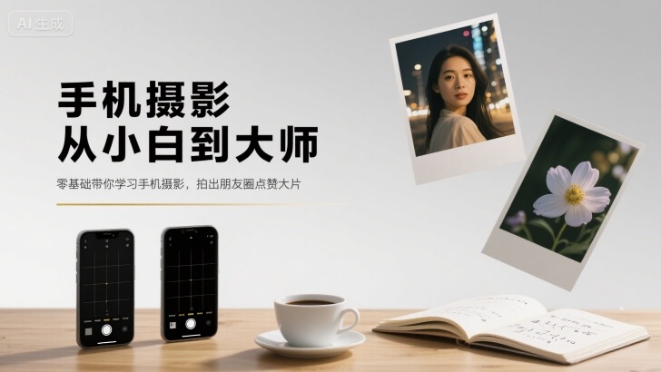 手机摄影从小白到大师，零基础带你学习手机摄影，拍出朋友圈点赞大片-琴书聊项目
