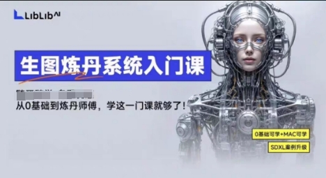 LibLibAI哩布哩布生图炼丹系统入门课，从生图到炼丹，只学这一门就够了-琴书聊项目