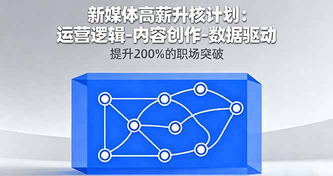 新媒体高薪升核计划：运营逻辑-内容创作-数据驱动，提升200%的职场突破-琴书聊项目