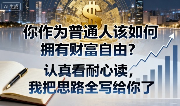 付费文章：你作为普通人该如何拥有财富自由？认真看耐心读，我把思路全写给你了-琴书聊项目