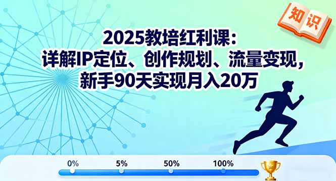2025教培红利课：详解IP定位、创作规划、流量变现，新手90天实现月入20万-琴书聊项目