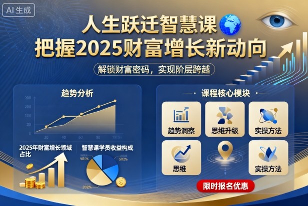 人生跃迁智慧课，把据2025财富增长新动向-琴书聊项目