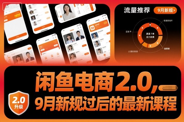 闲鱼电商2.0，9月新规过后的最新课程-琴书聊项目