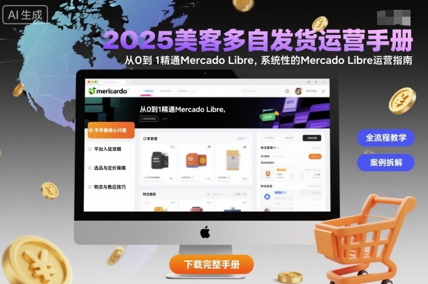 2025美客多自发货运营手册：从0到1精通Mercado Libre，系统性的Mercado Libre运营指南-琴书聊项目